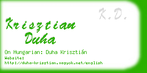 krisztian duha business card