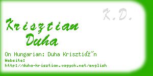 krisztian duha business card